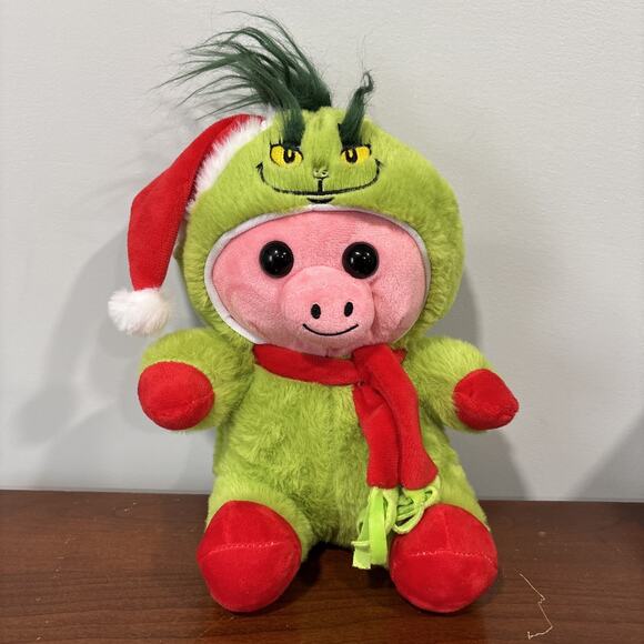 Disguisimals 10" Wooley the Pig Grinch Suit Peek A Boo Plush Christmas HTF RARE - Picture 1 of 8